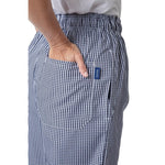 Pantalon de cuisine mixte Whites Vegas petits carreaux bleu et blanc M — B311-M