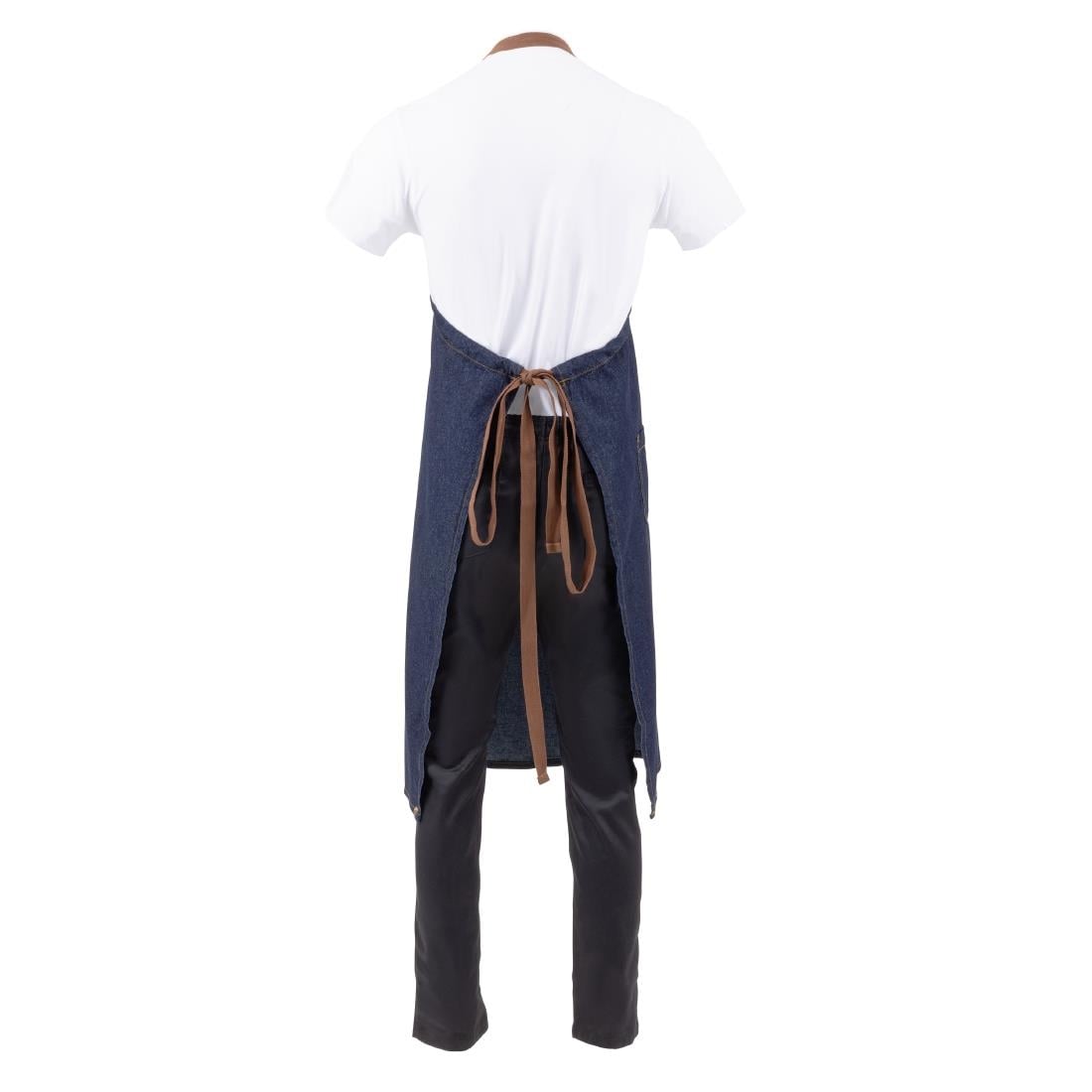 Tablier bavette Chef Works Urban Memphis bleu — B341