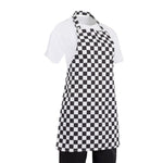 Tablier bavette enfant Whites carreaux noirs et blancs — B357
