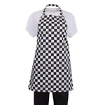 Tablier bavette enfant Whites carreaux noirs et blancs — B357