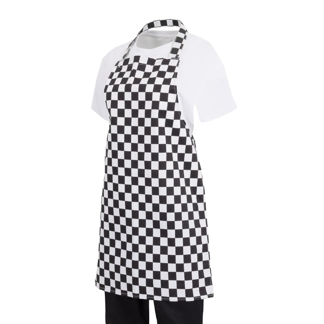 Tablier bavette enfant Whites carreaux noirs et blancs — B357