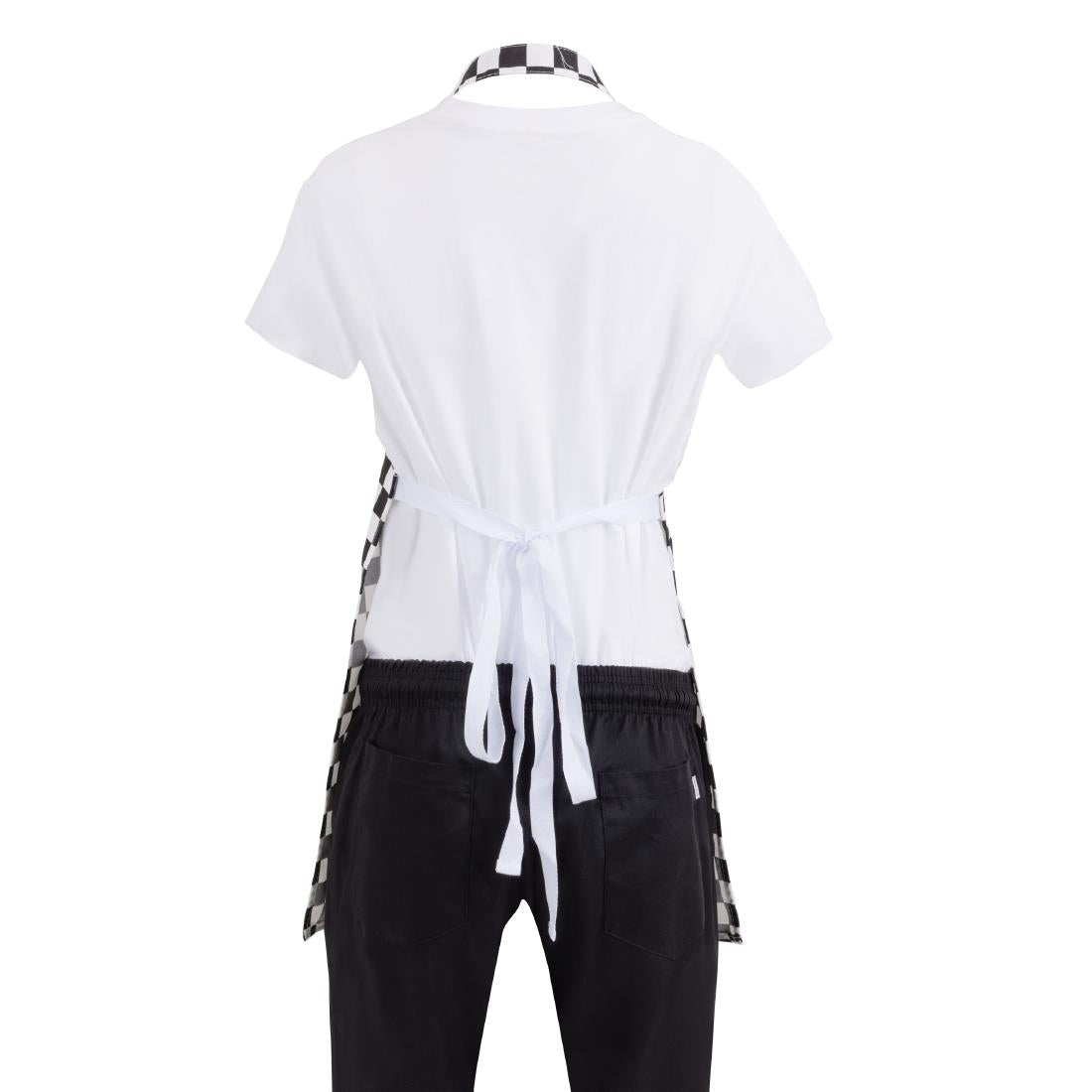 Tablier bavette enfant Whites carreaux noirs et blancs — B357