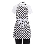 Tablier bavette enfant Whites carreaux noirs et blancs — B357