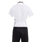 Tablier bavette enfant Whites carreaux noirs et blancs — B357