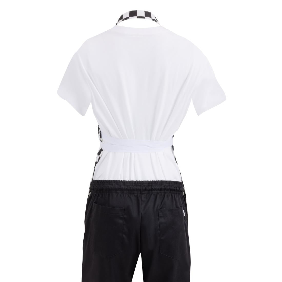 Tablier bavette enfant Whites carreaux noirs et blancs — B357