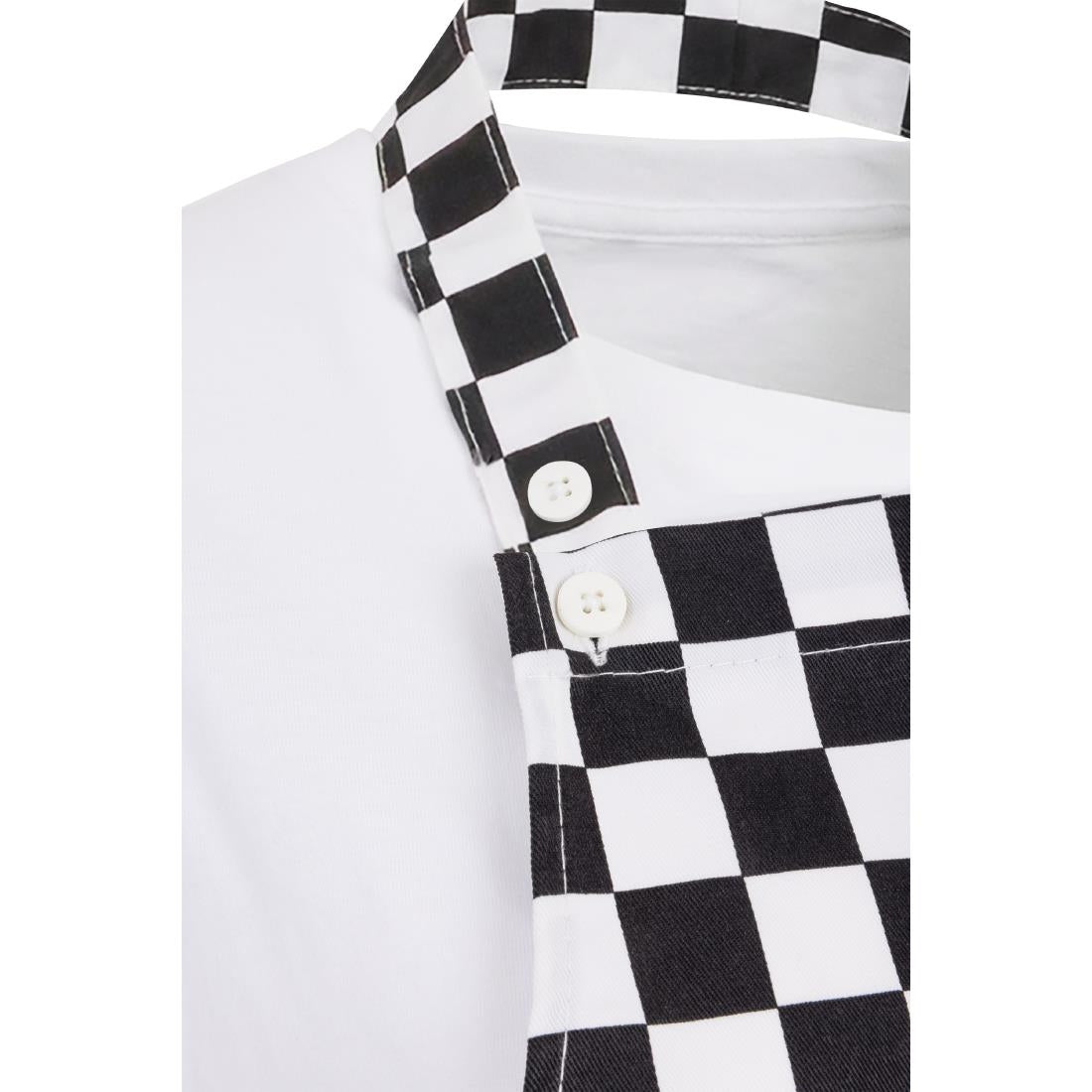 Tablier bavette enfant Whites carreaux noirs et blancs — B357