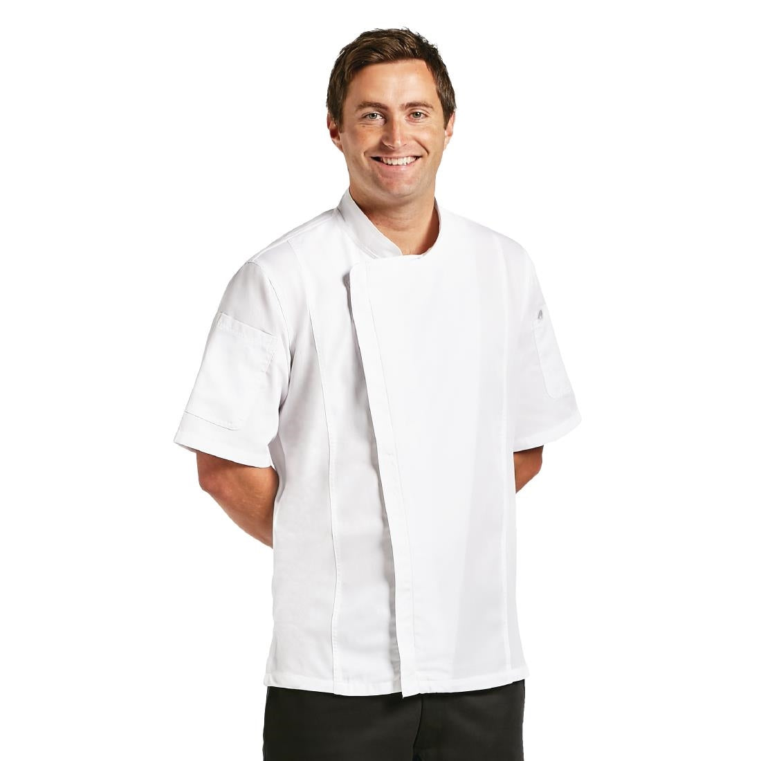 Veste de cuisine mixte Cool Vent Chef Works Urban Springfield blanche M — B471-M