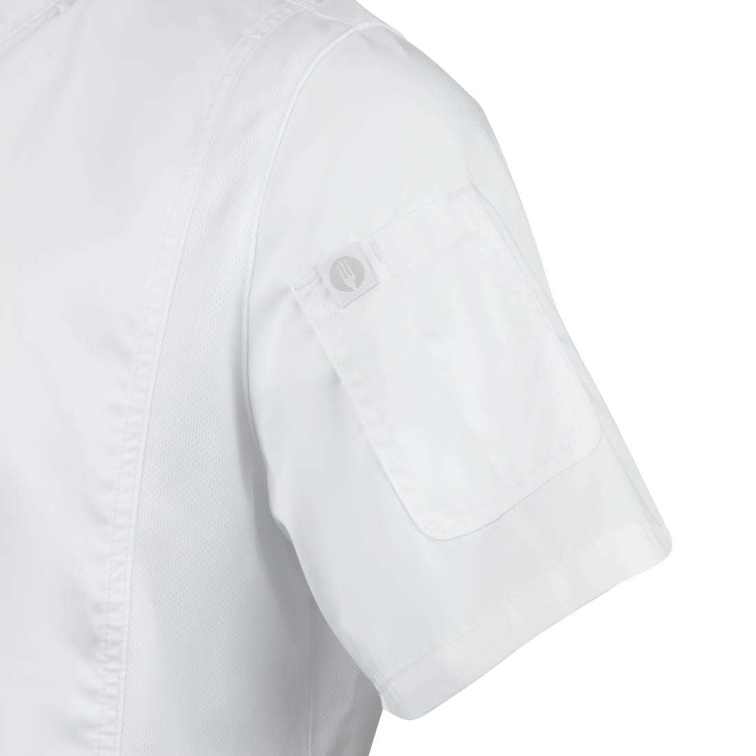 Veste de cuisine mixte Cool Vent Chef Works Urban Springfield blanche M — B471-M