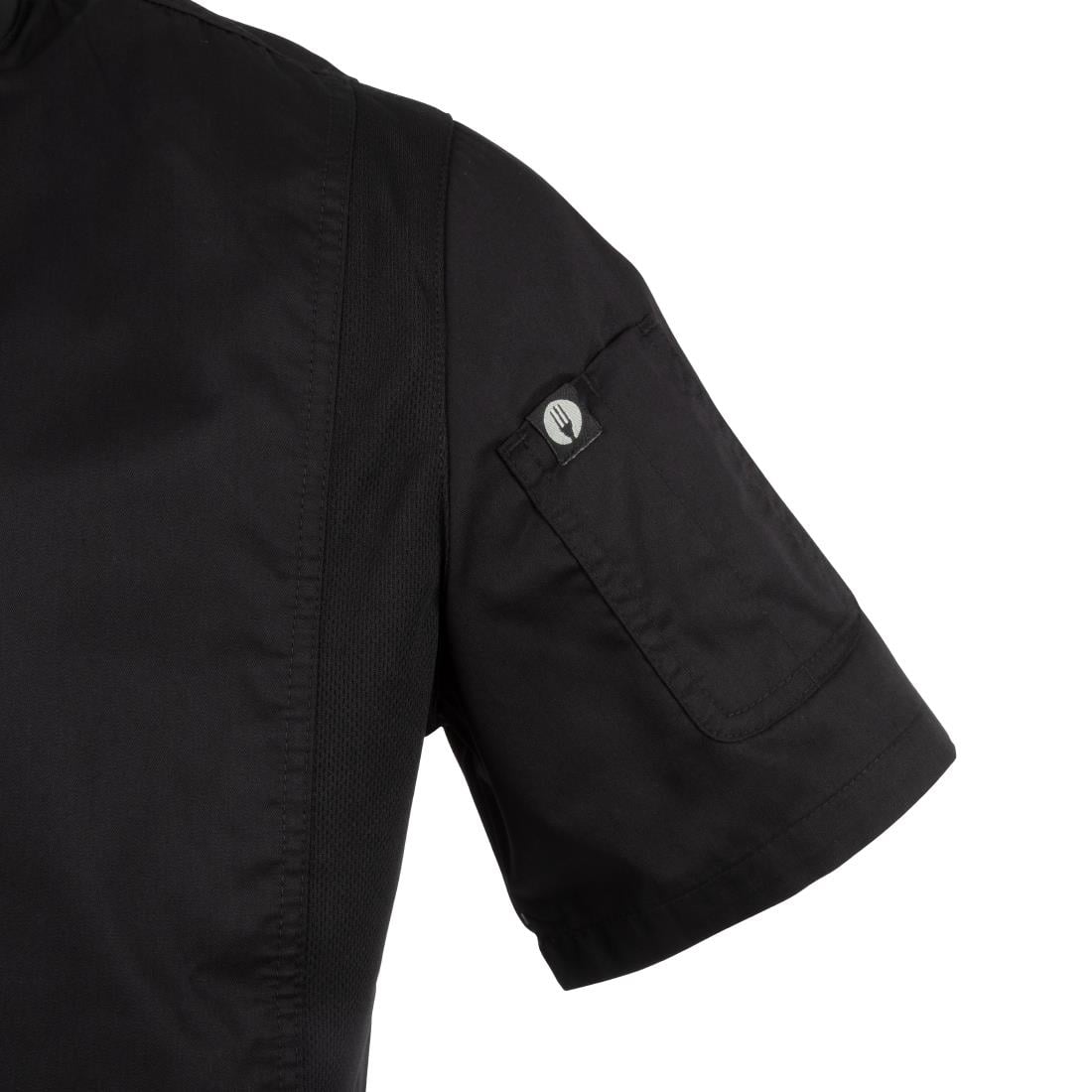 Veste de cuisine mixte Cool Vent Chef Works Urban Springfield noire M — B472-M