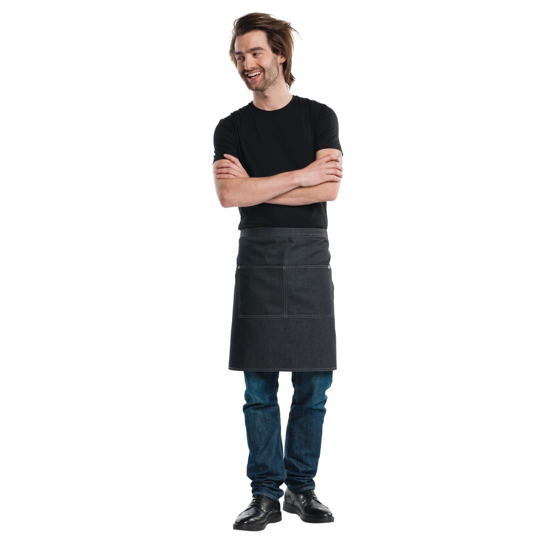 Tablier serveur Chaud Devant Black Denim noir — B530