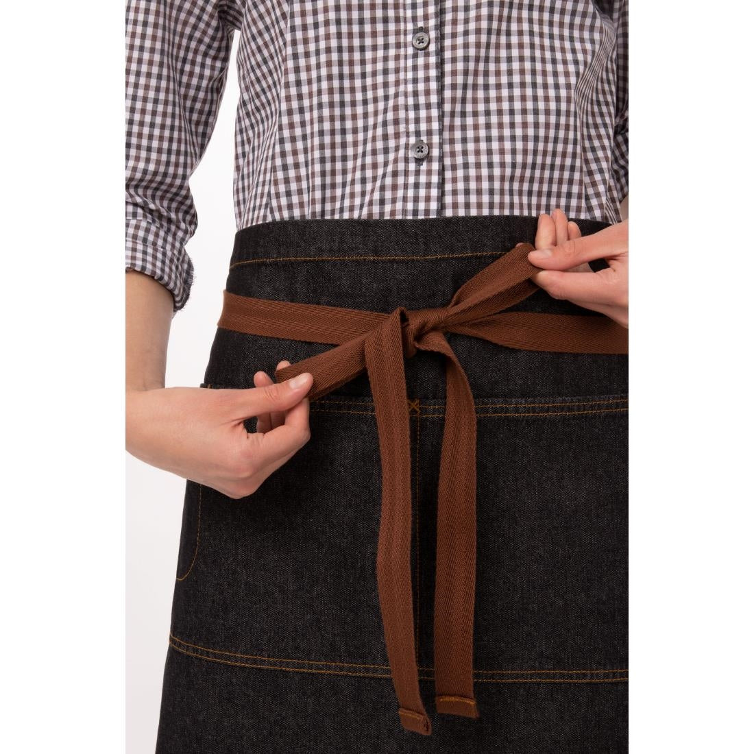 Tablier serveur court Chef Works Memphis noir — B587