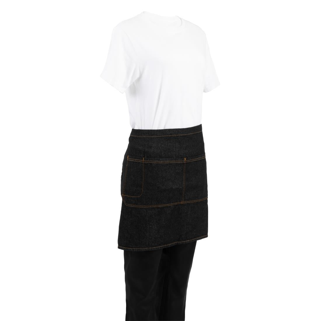 Tablier serveur court Chef Works Memphis noir — B587