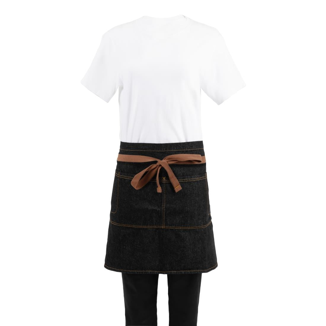 Tablier serveur court Chef Works Memphis noir — B587