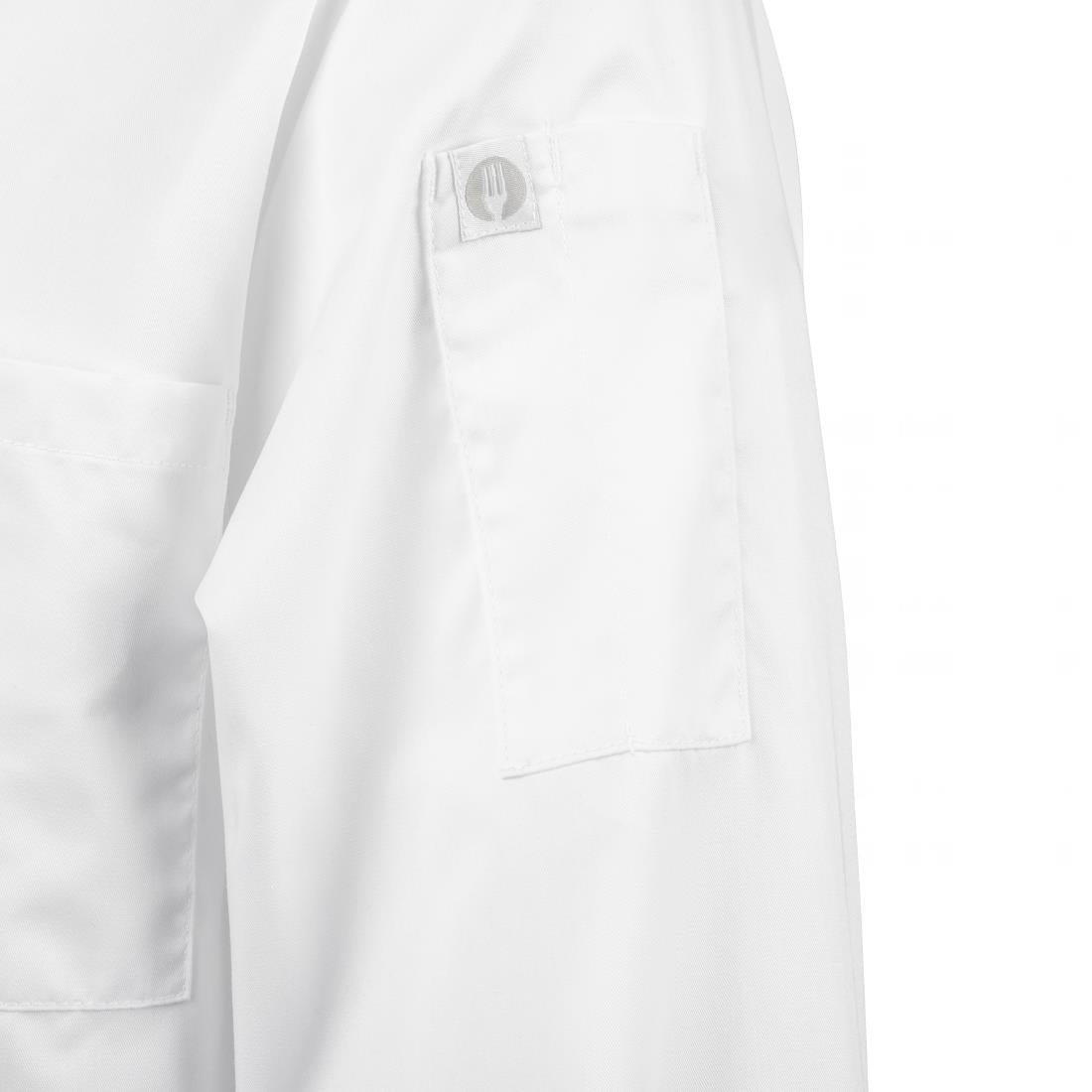 Veste de cuisine mixte blanche à manches longues Chef Works Calgary Cool Vents M — B649-M