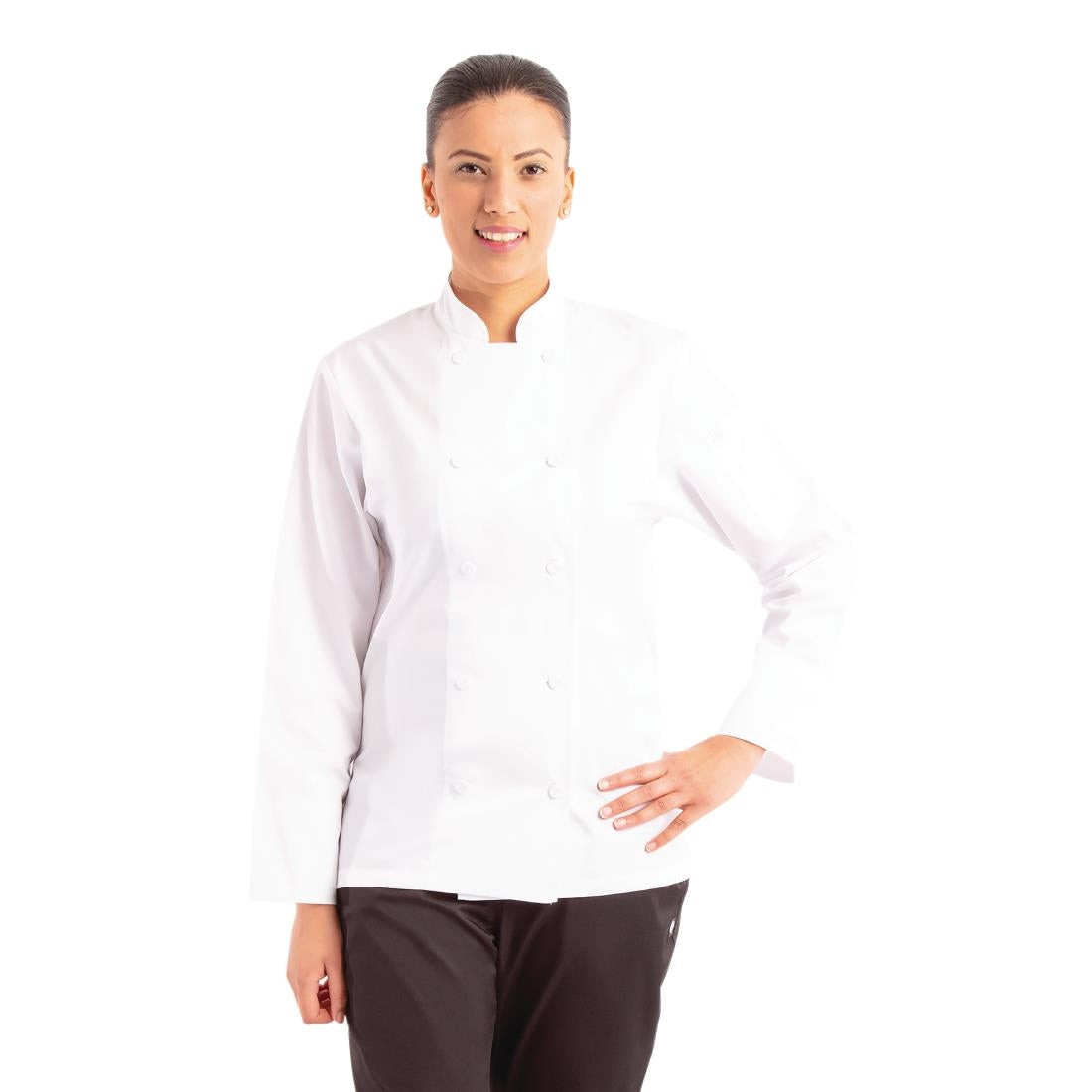 Veste de cuisine mixte blanche à manches longues Chef Works Calgary Cool Vent L — B649-L