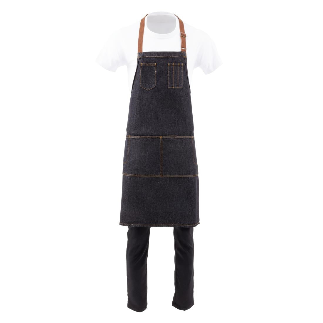 Tablier bavette Memphis Chef Works indigo — B721