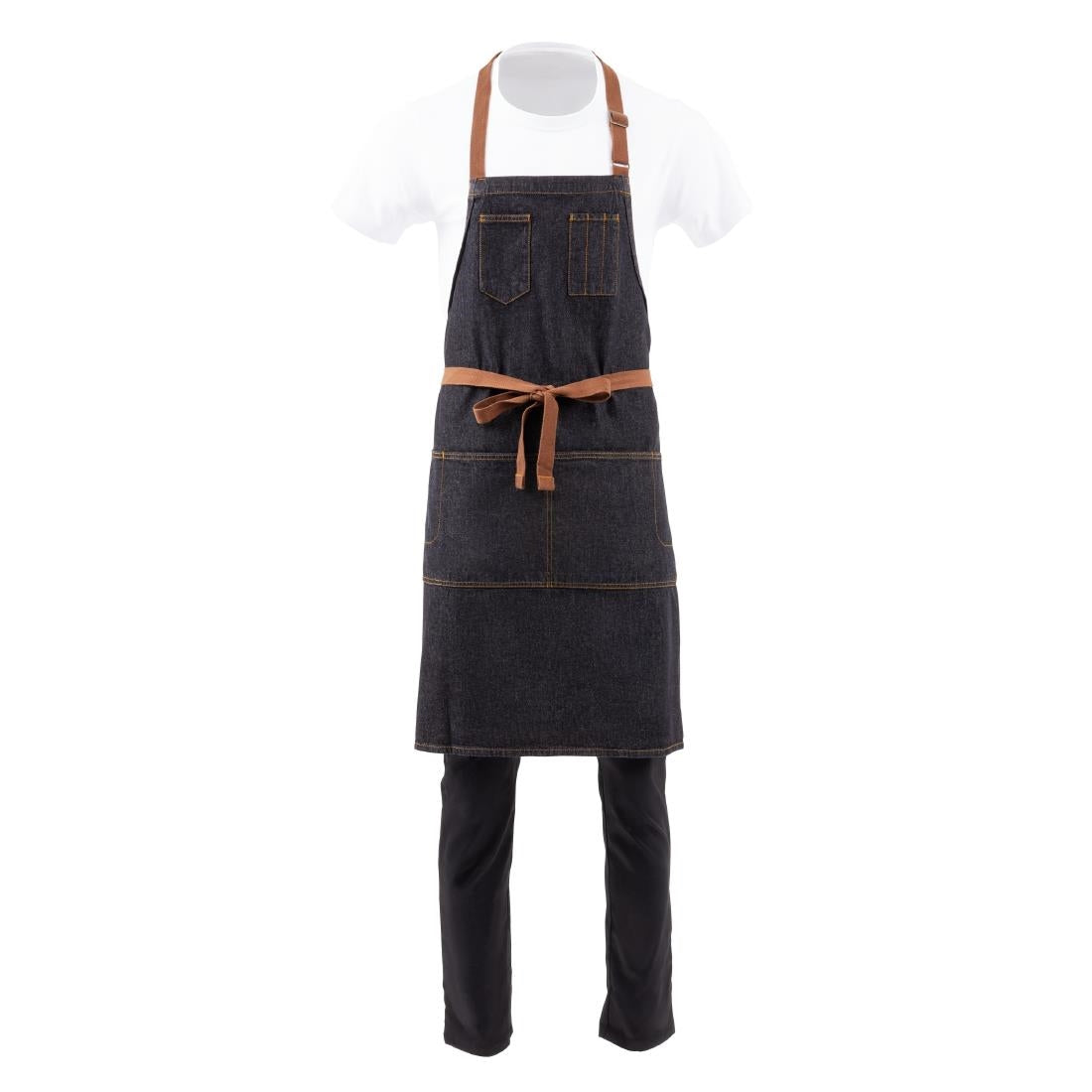 Tablier bavette Memphis Chef Works indigo — B721
