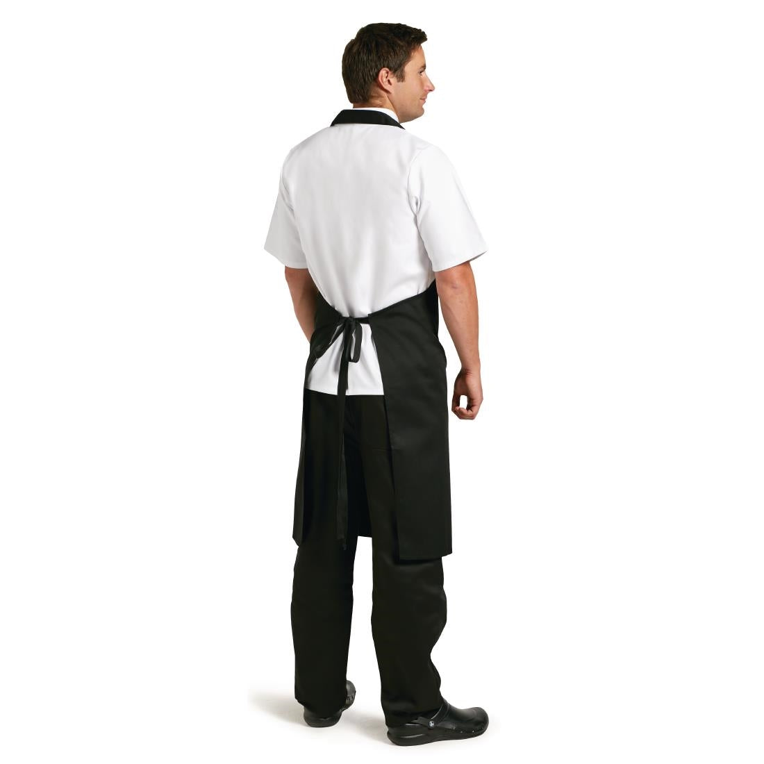 Tablier bavette Whites polyester-coton noir XL — B887