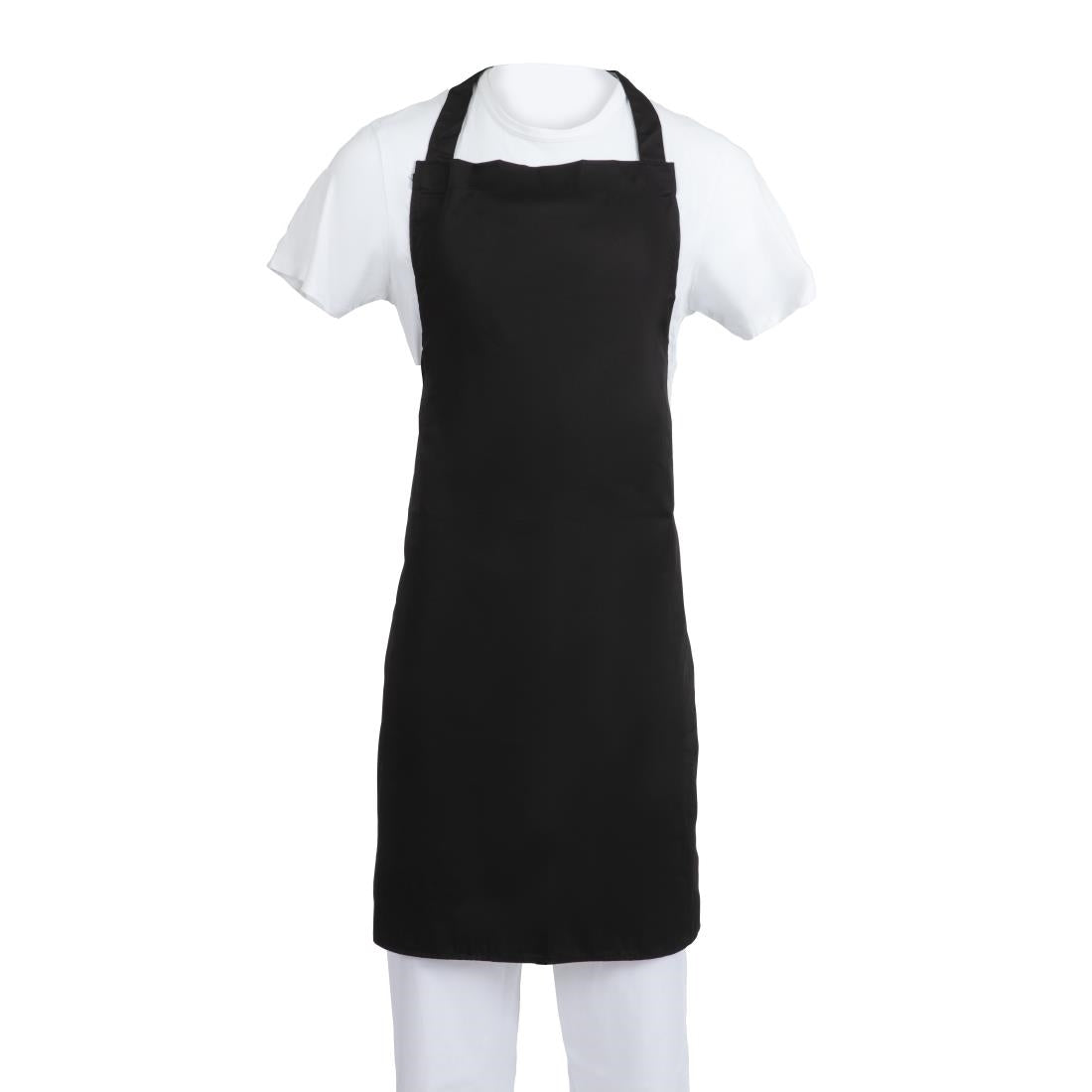 Tablier bavette Whites polyester-coton noir XL — B887