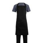 Tablier bavette Whites polyester-coton noir XL — B887
