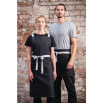 Tablier serveur court denim Southside noir 760mm — B995