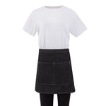 Tablier serveur court denim Southside noir 760mm — B995