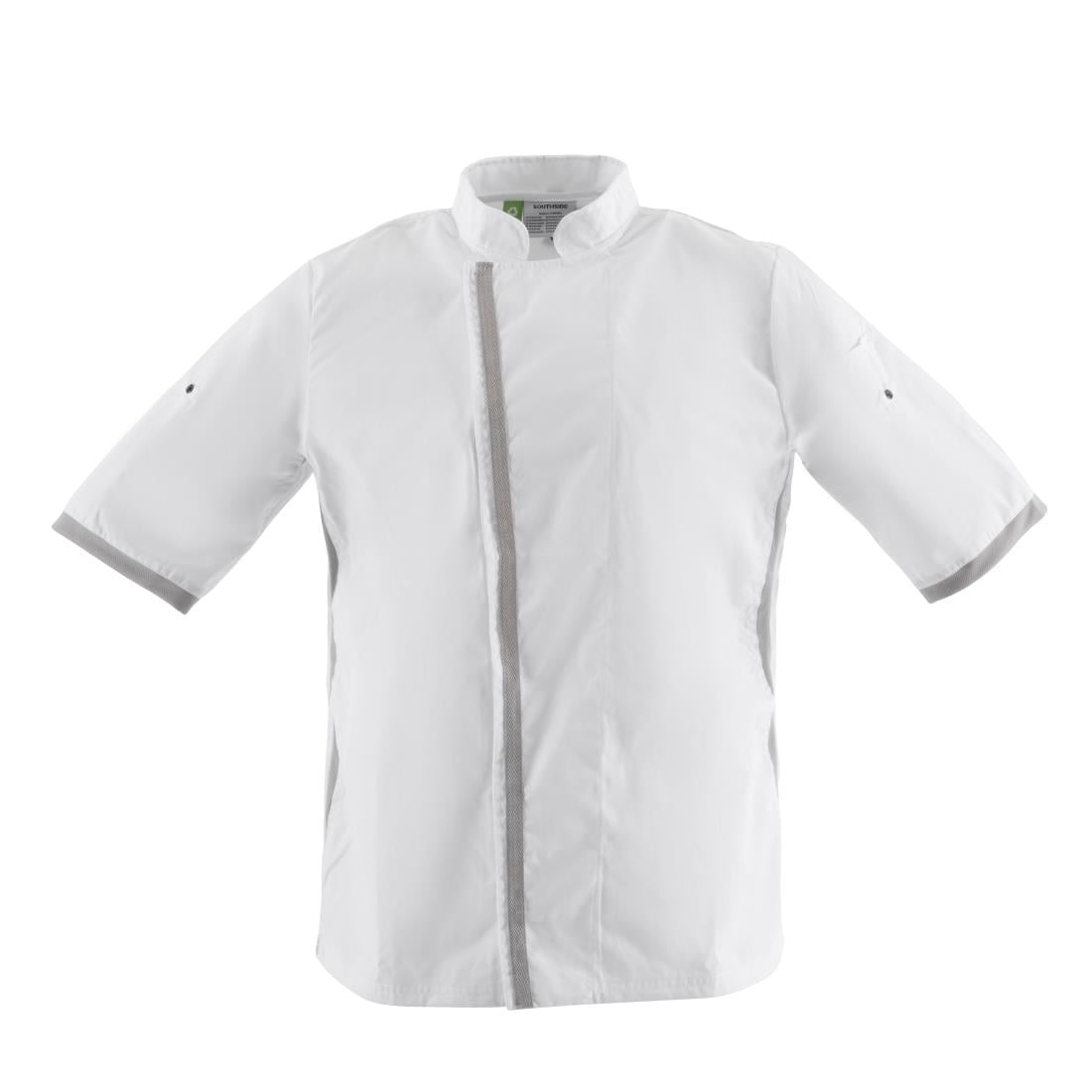 Veste de cuisine blanche à manches courtes Southside M — B998-M