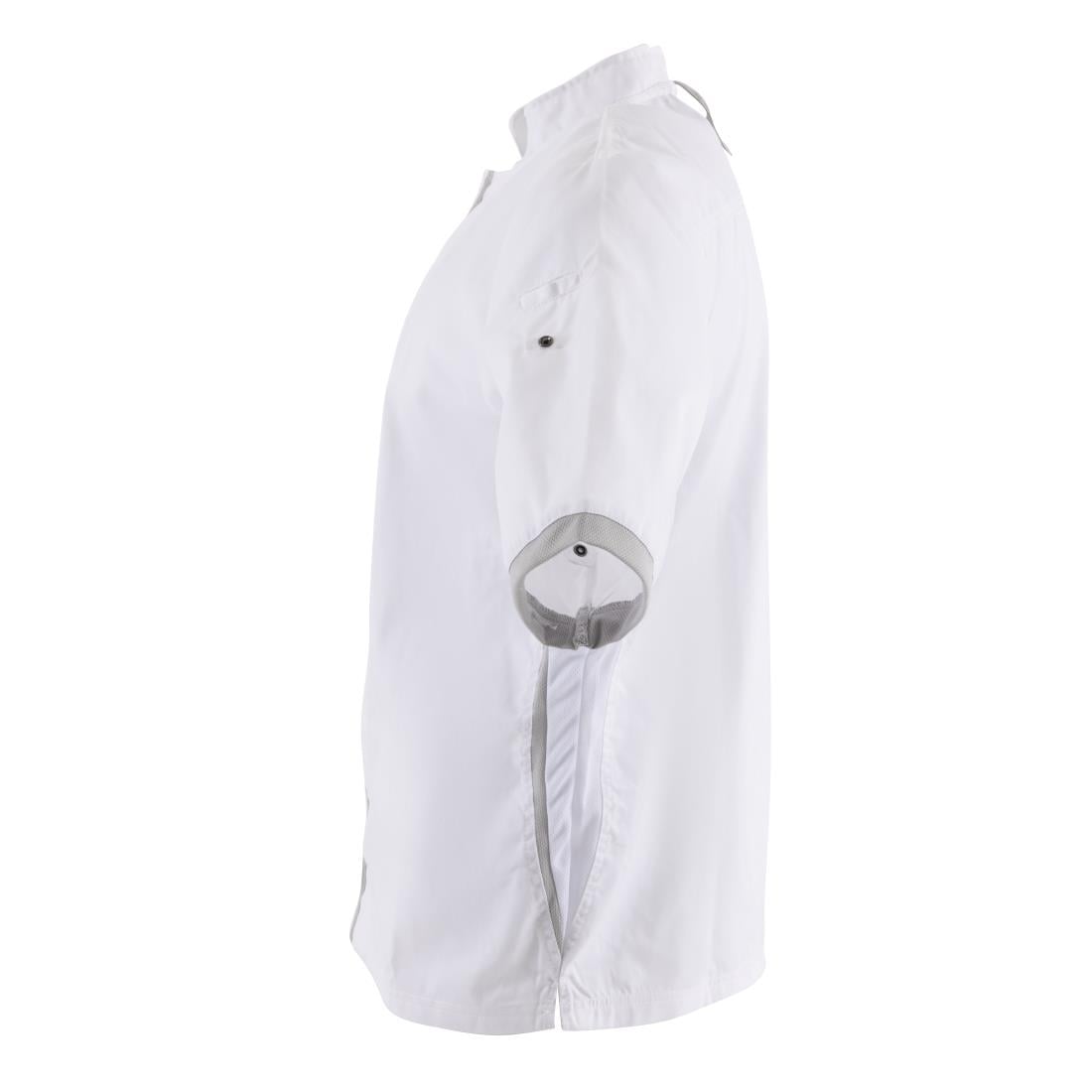 Veste de cuisine blanche à manches courtes Southside XS — B998-XS