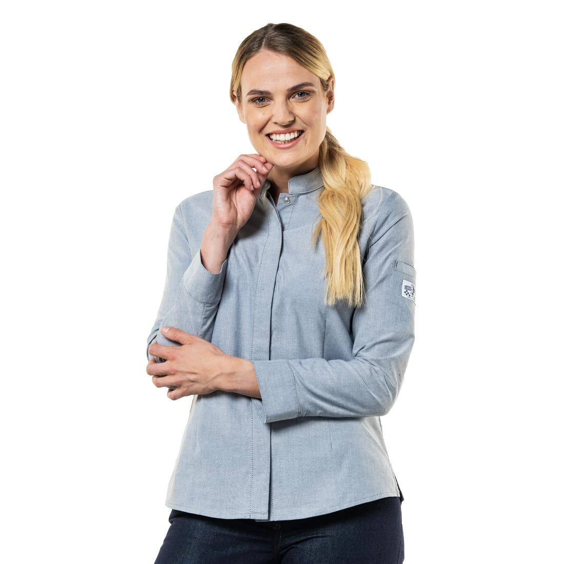 Veste de cuisine femme grise Chaud Devant Nordic taille L — BA012-L