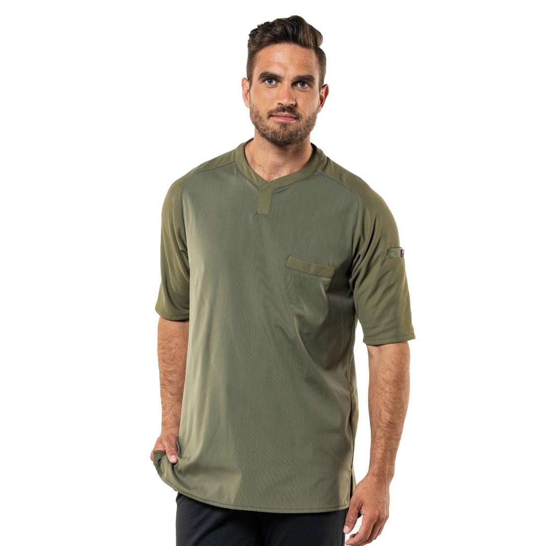 T-shirt mixte manches courtes Chaud Devant Valente UFX vert taille L — BA016-L