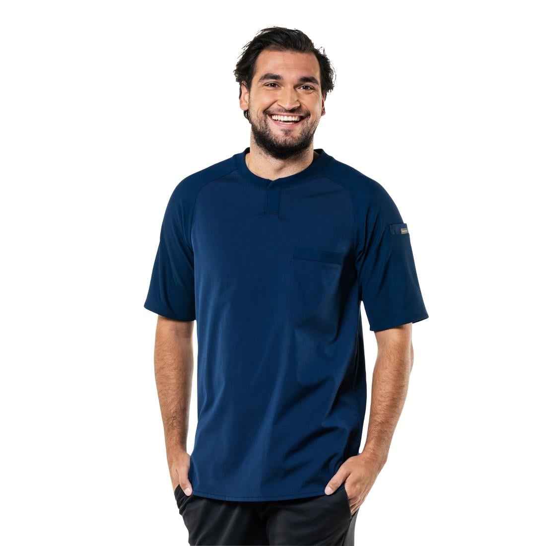 T-shirt mixte manches courtes Chaud Devant Valente UFX marine taille L — BA017-L
