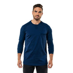 T-shirt mixte manches longues Chaud Devant Valente UFX marine taille M — BA019-M