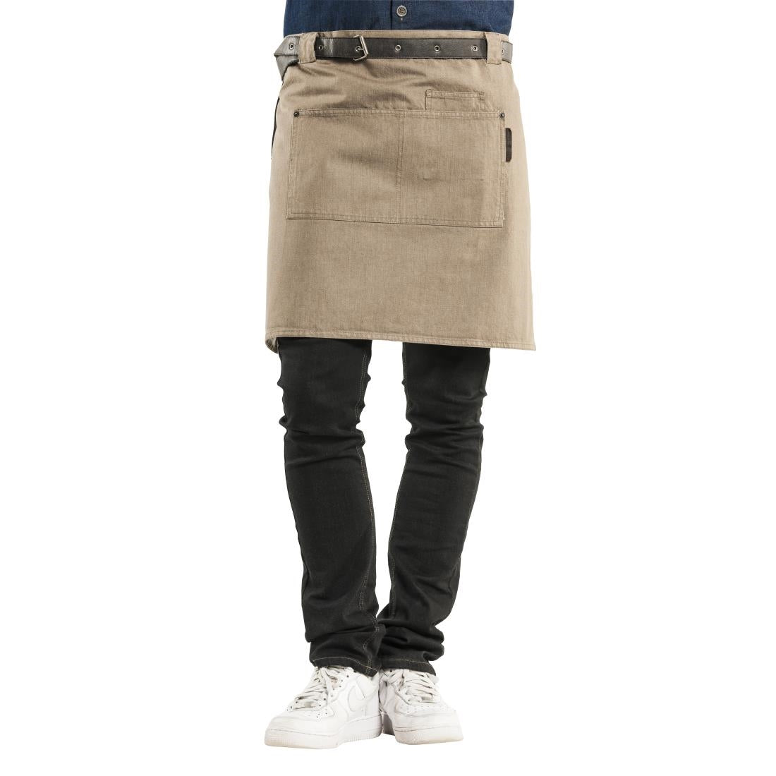 Tablier mixte Chaud Devant Forene Denim marron 70x50 cm — BA029