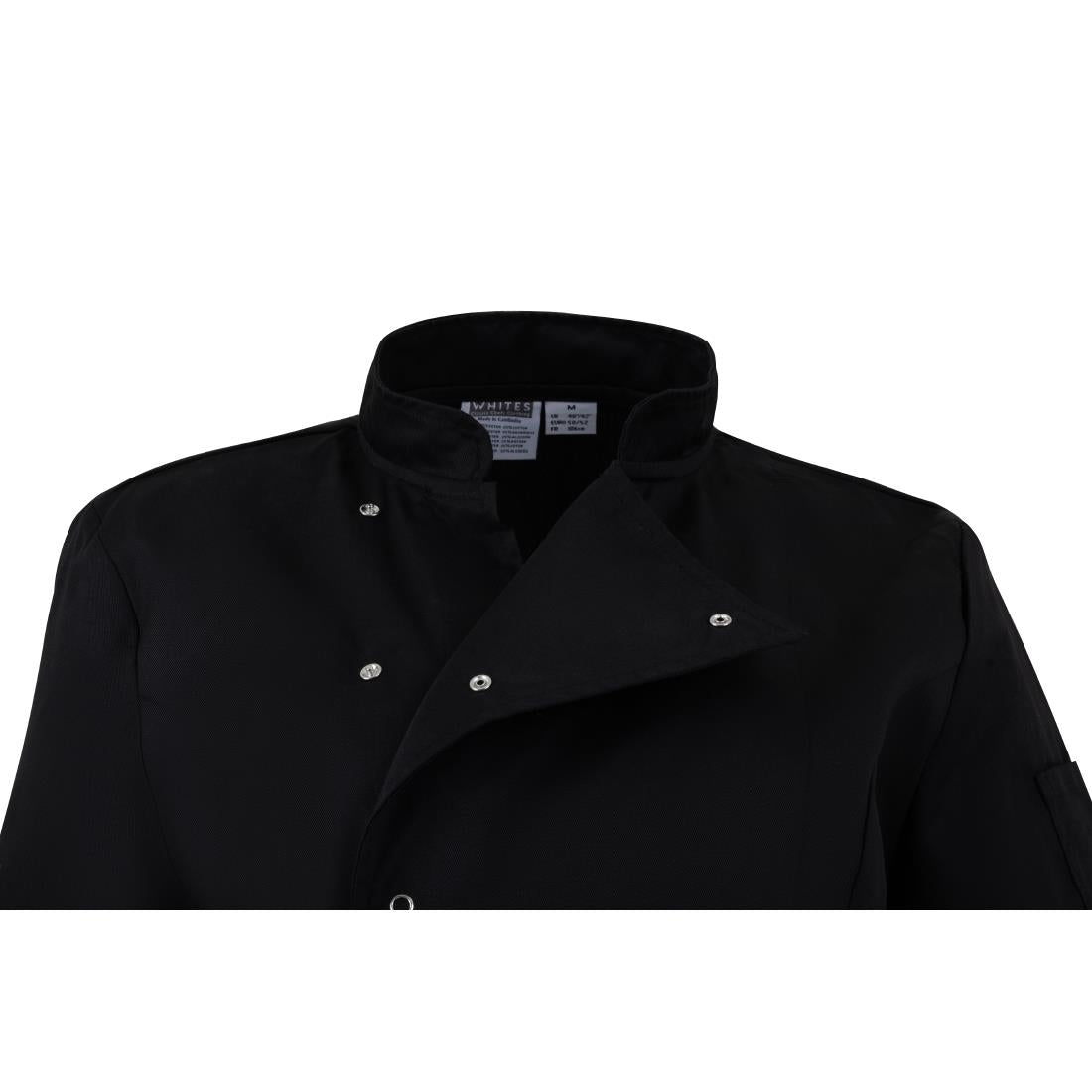Veste de cuisinier femme ajustée Whites noire taille L — BA110-L