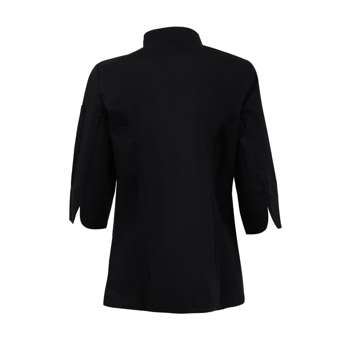 Veste de cuisinier femme ajustée Whites noire taille M — BA110-M