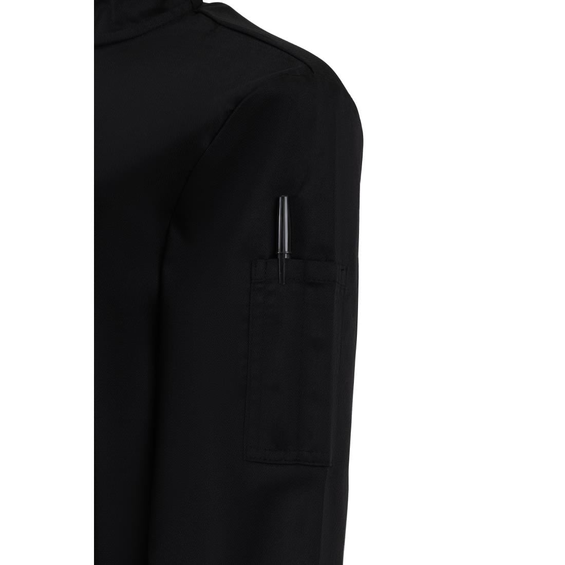 Veste de cuisinier femme ajustée Whites noire taille M — BA110-M