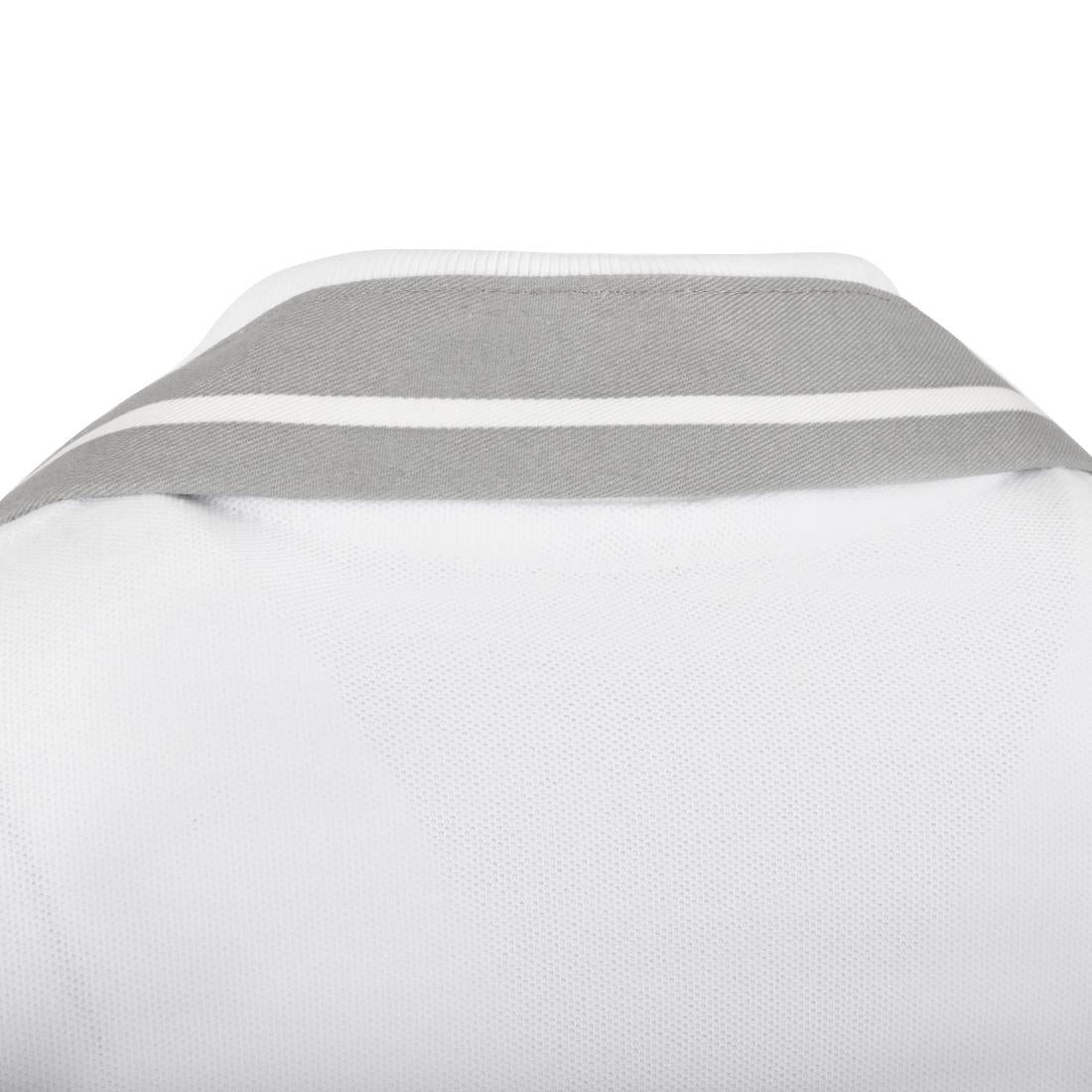 Tablier bavette rayé gris et blanc Whites — BA111