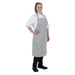 Tablier bavette rayé gris et blanc Whites — BA111