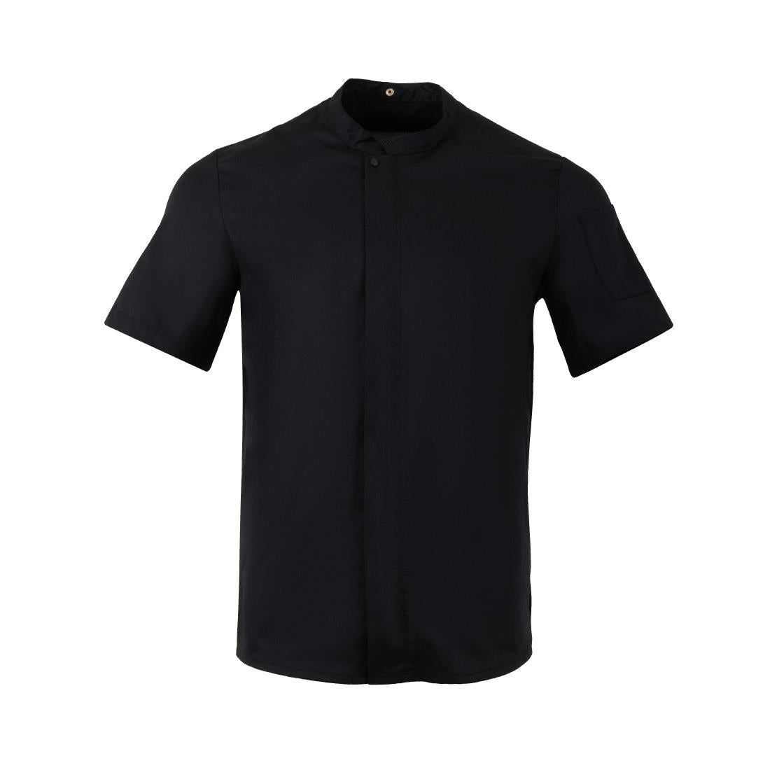 Veste de cuisinier en maille à manches courtes Southside Harlem noire L — BA115-L