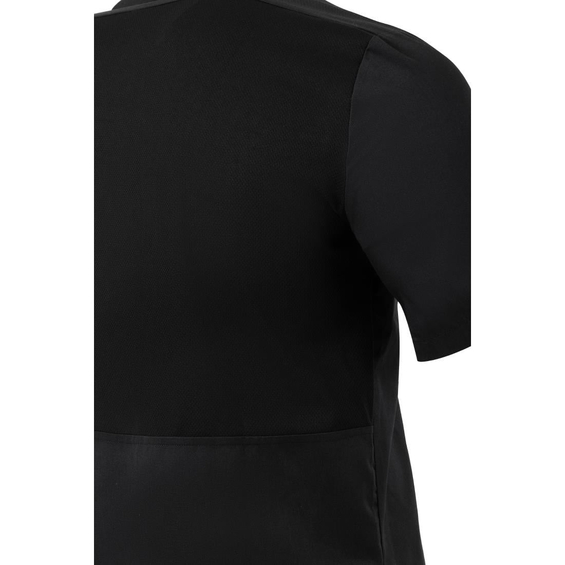 Veste de cuisinier en maille à manches courtes Southside Harlem noire S — BA115-S