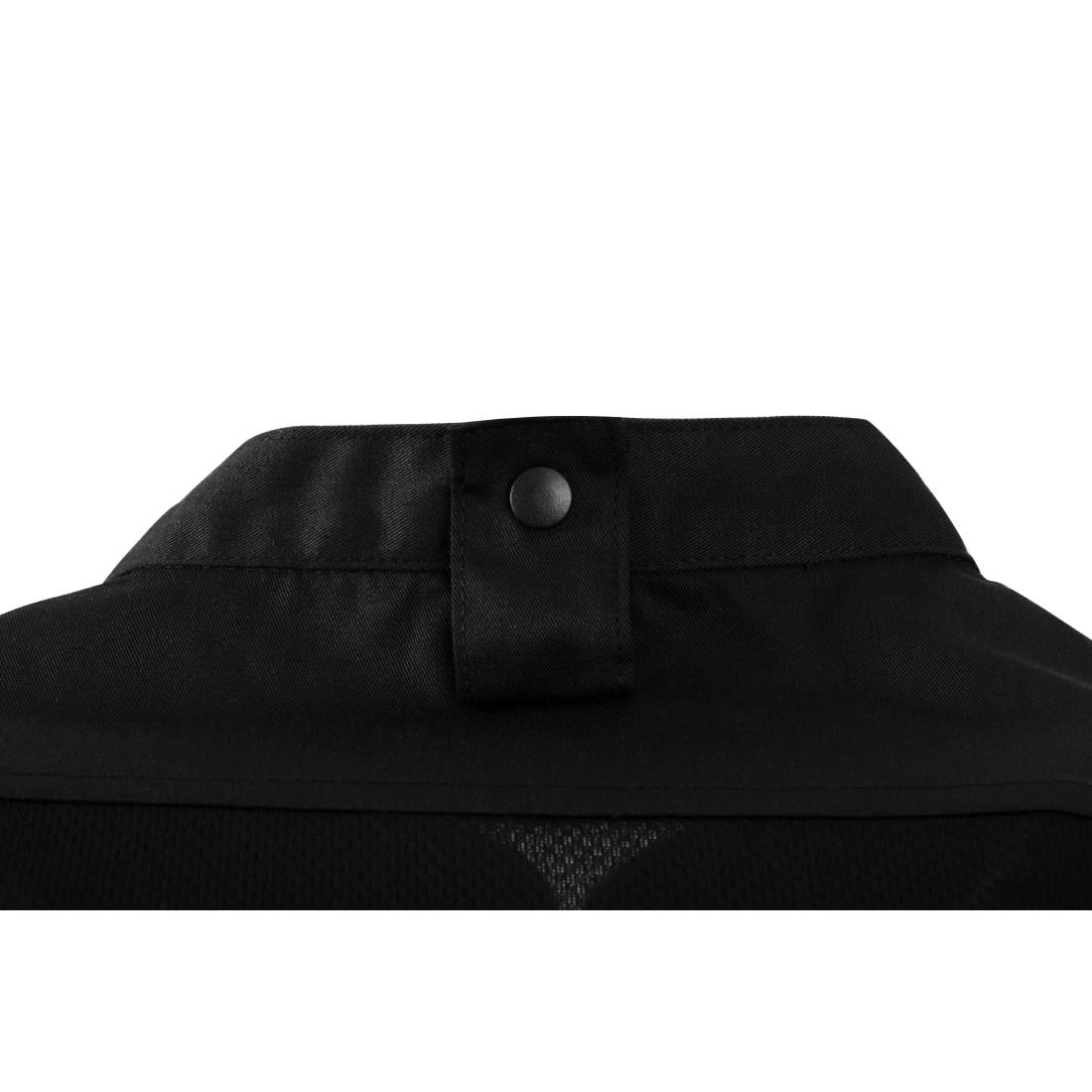 Veste de cuisinier en maille à manches courtes Southside Harlem noire M — BA115-M