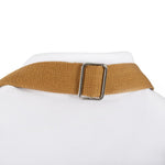 Tablier court Southside en denim bleu avec attaches marron clair — BA158