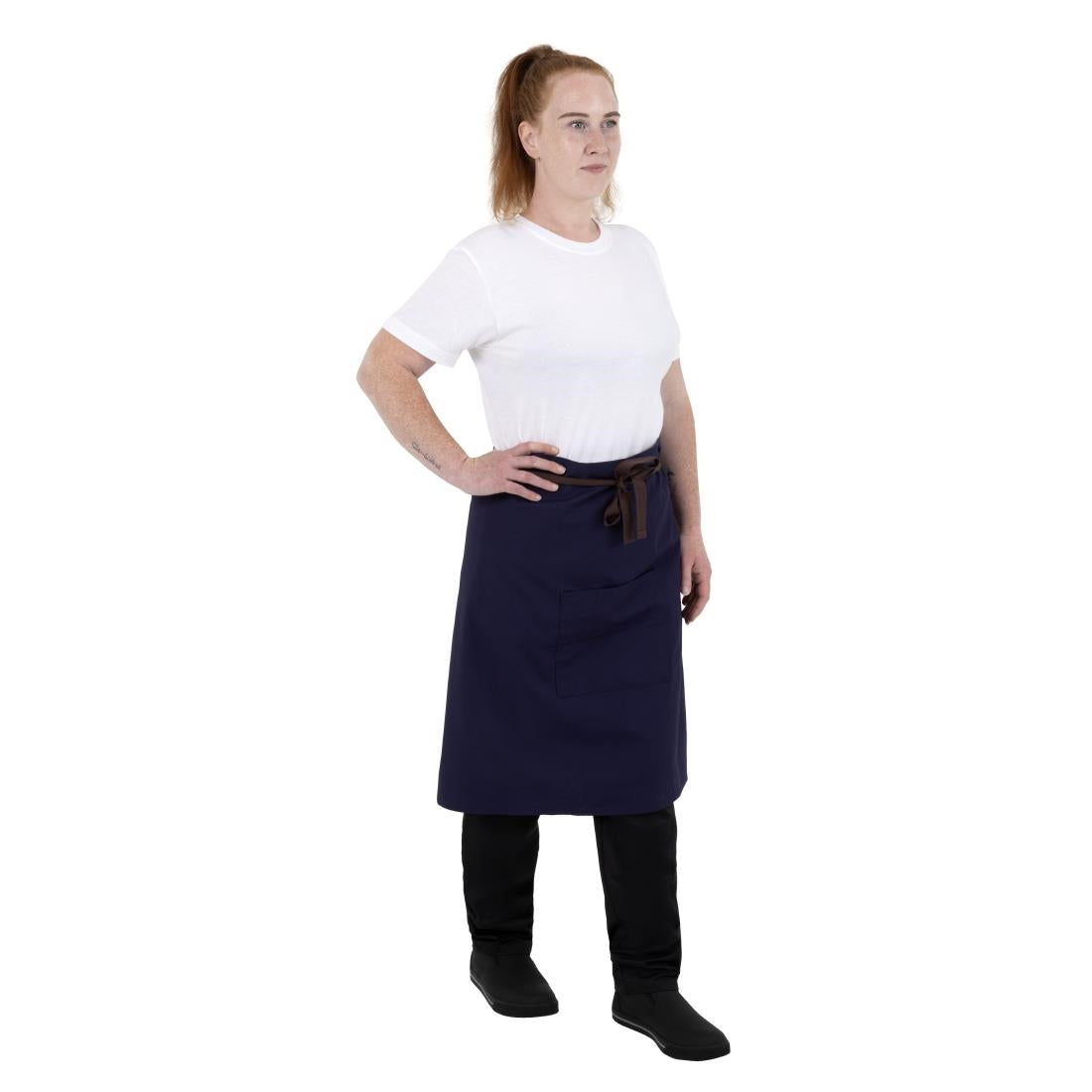 Tablier bistro en toile de coton Southside marine — BA165