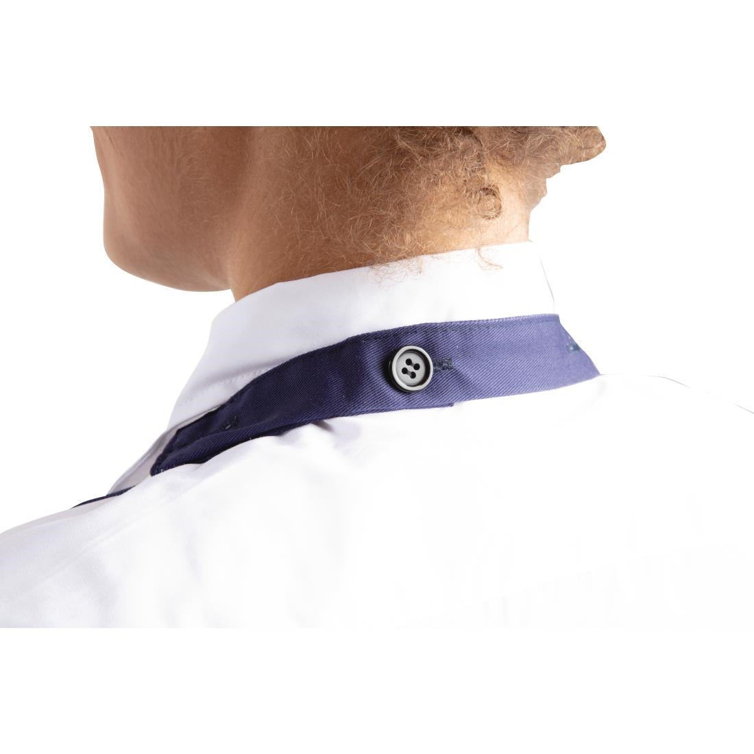 Tablier serveur col en V Whites bleu marine — BB137