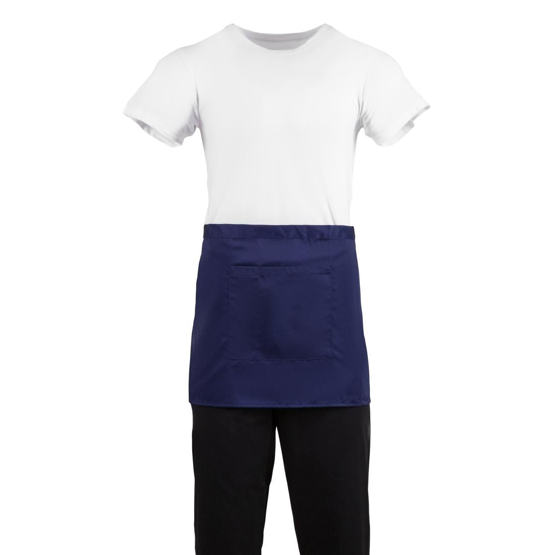 Tablier serveur court Whites bleu marine — BB179