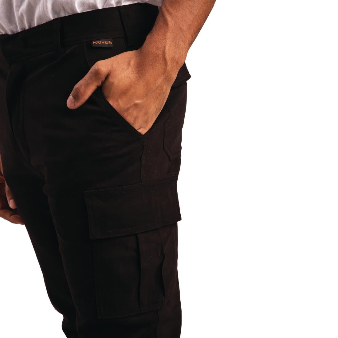 Pantalon homme slim stretch Cargo noir 48 — BB463-38