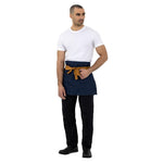 Tablier serveur Southside denim bleu et ceinture ocre — BB465