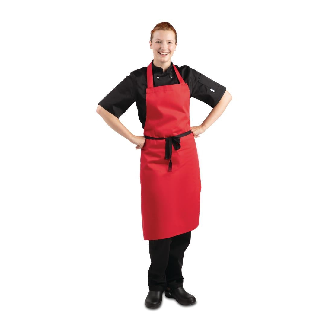 Tablier bavette Whites rouge — BB466