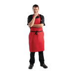 Tablier bavette Whites rouge — BB466