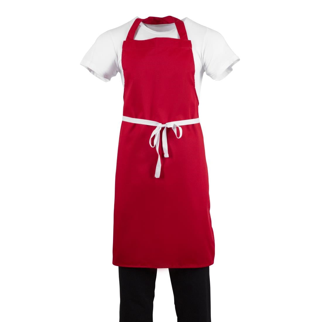 Tablier bavette Whites rouge — BB466